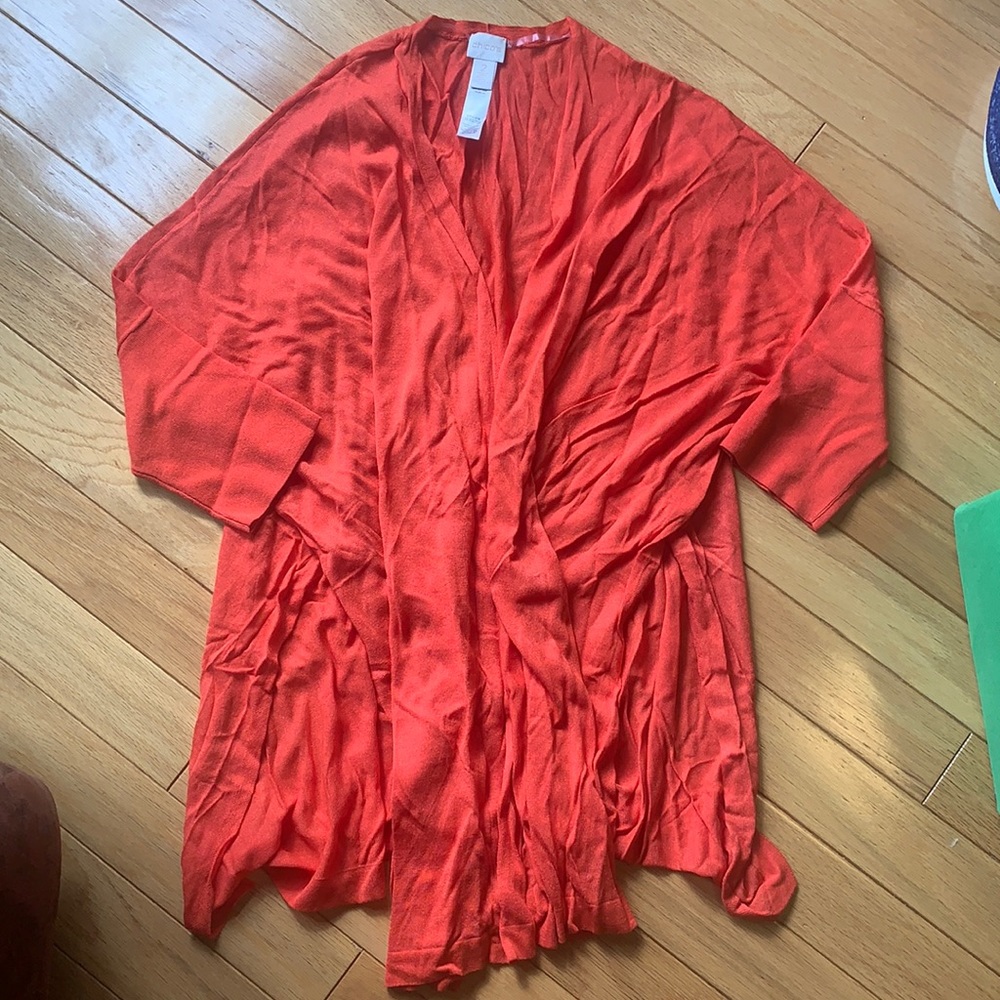 Chico’s convertible cardigan salmon